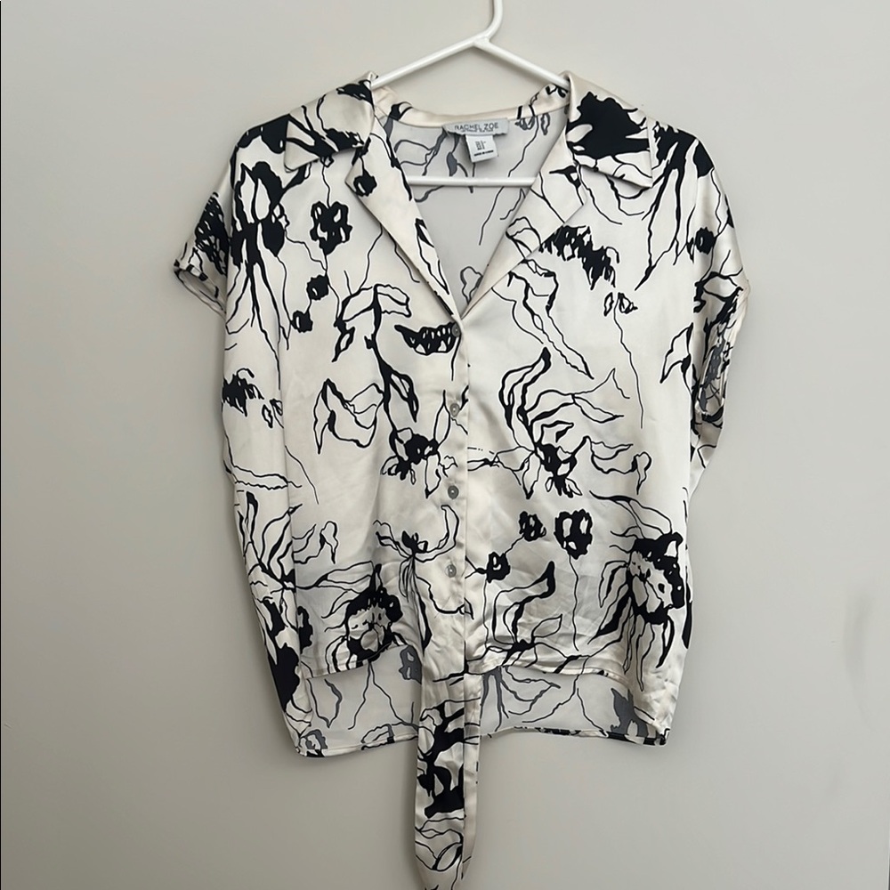 Rachel Zoe Tie Front Women's Top S